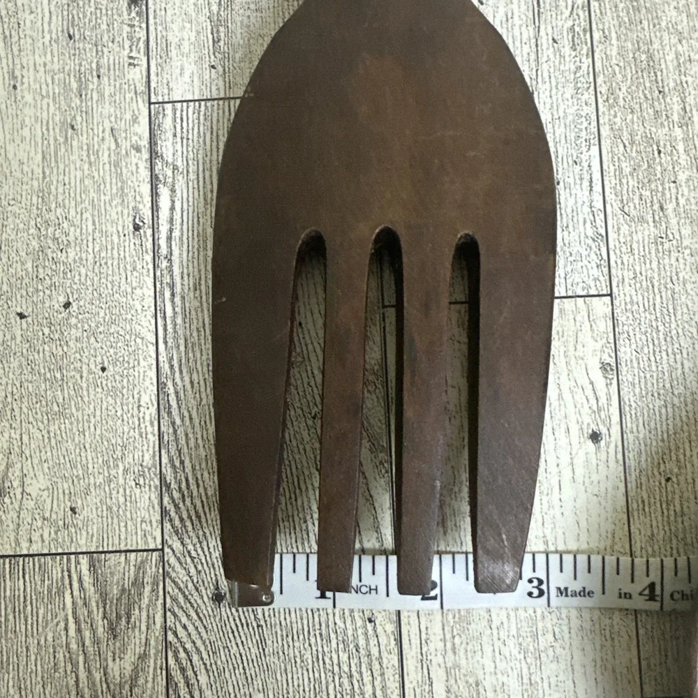 Vintage MCM Wall Hanging Large Wooden Spoon and Fork Set Totem 12